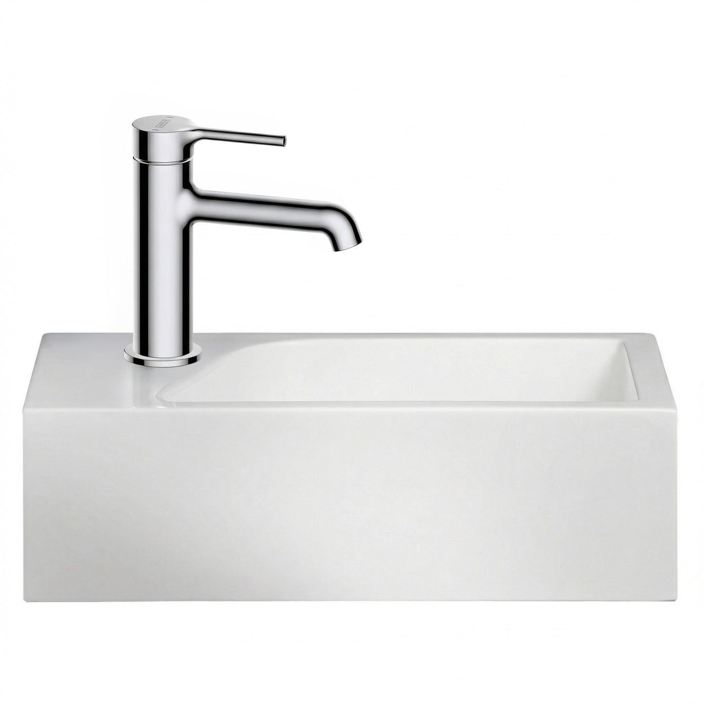 Gäste WC Waschbecken SOHO aus Mineralguss für Wandmontage oder als Aufsatzwaschbecken mit Hahnloch