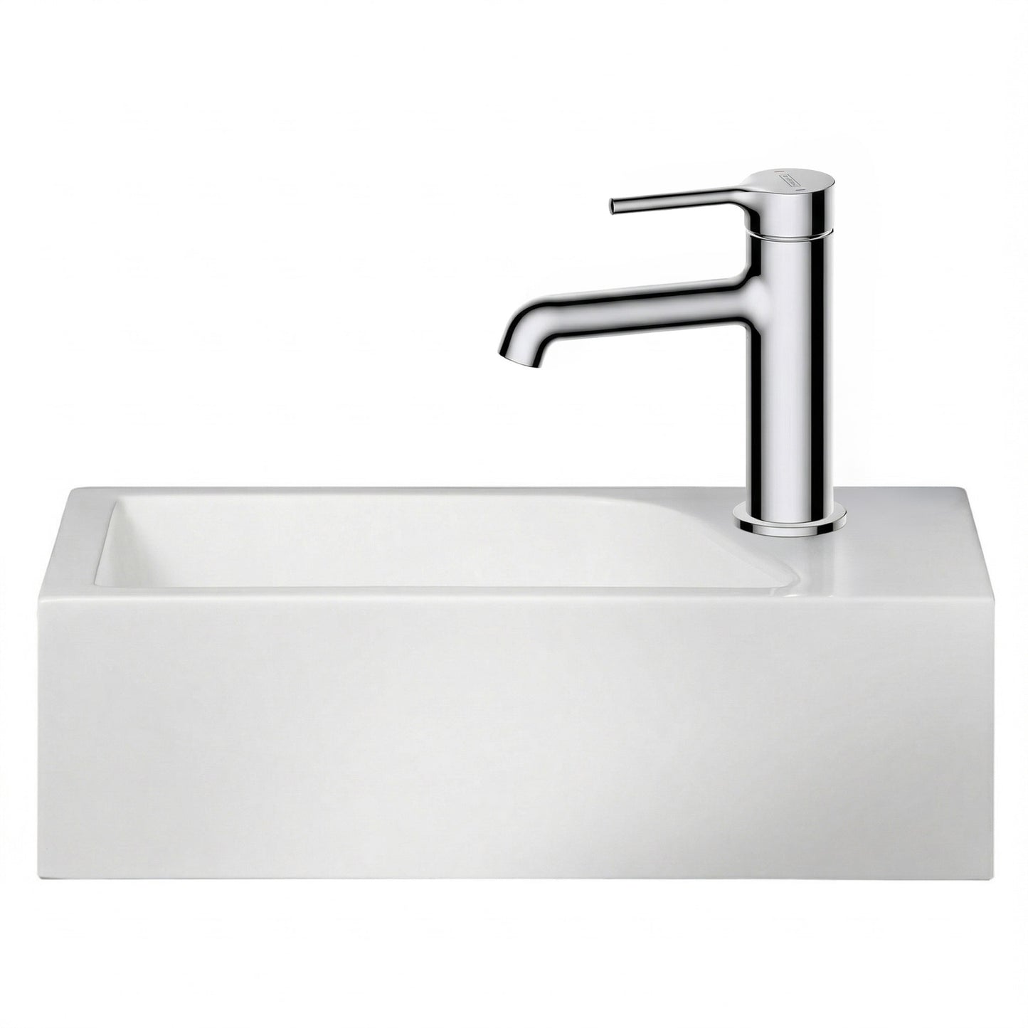 Gäste WC Waschbecken SOHO aus Mineralguss für Wandmontage oder als Aufsatzwaschbecken mit Hahnloch