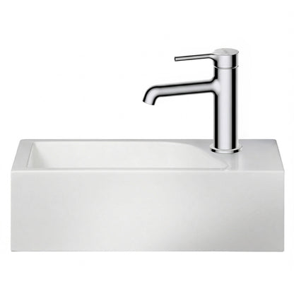 Gäste WC Waschbecken SOHO aus Mineralguss für Wandmontage oder als Aufsatzwaschbecken mit Hahnloch