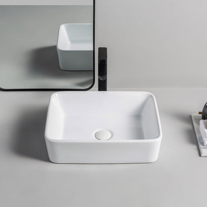 Aufsatz Keramik Waschbecken Soho Brillant Weiß 48 cm