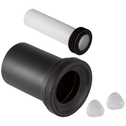 Haas PE Anschlussgarnitur für Wand-WC d90mm mit Deckkappen