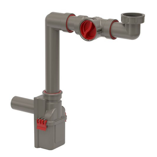 Raumsparsiphon 1 1/4” ISY-SIPHON AL800F mit Twist-It-Filter