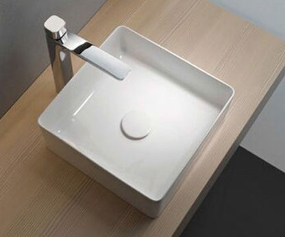 Aufsatz Keramik Waschbecken Soho Brillant Weiß 36 x 36 cm