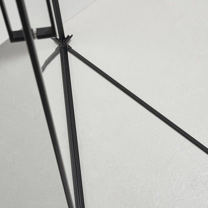 Nischendusche 70-100cm mit Drehtür 8 mm Nano-Klarglas Duschtür – Profilfarbe wählbar