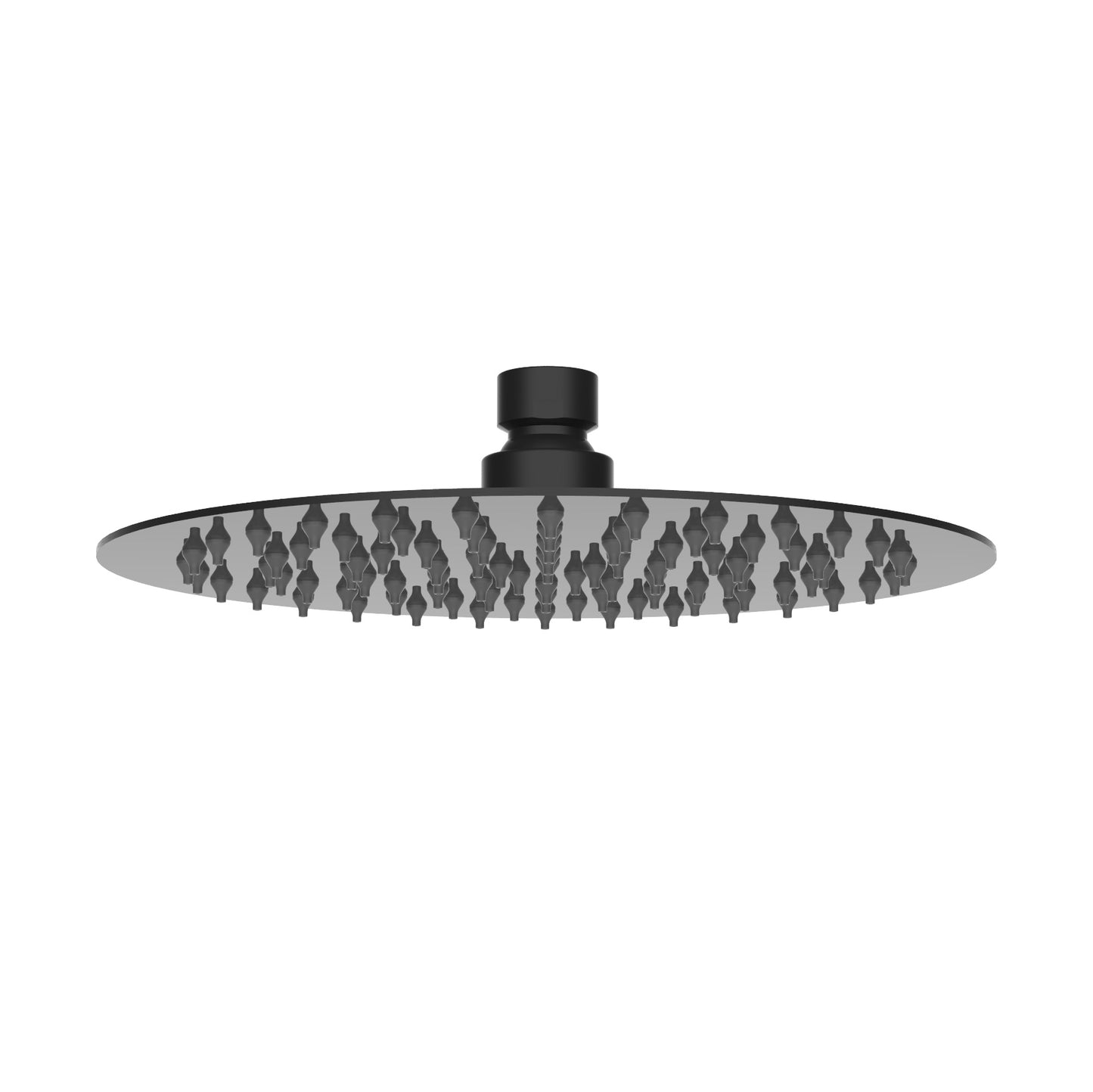 Stilform Edelstahl 20 cm Regendusche Rund Schwarz Matt Kopfbrause
