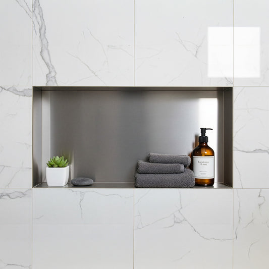 Stilform Wandnische 60x30 Rahmenlos Edelstahl Gebürstet