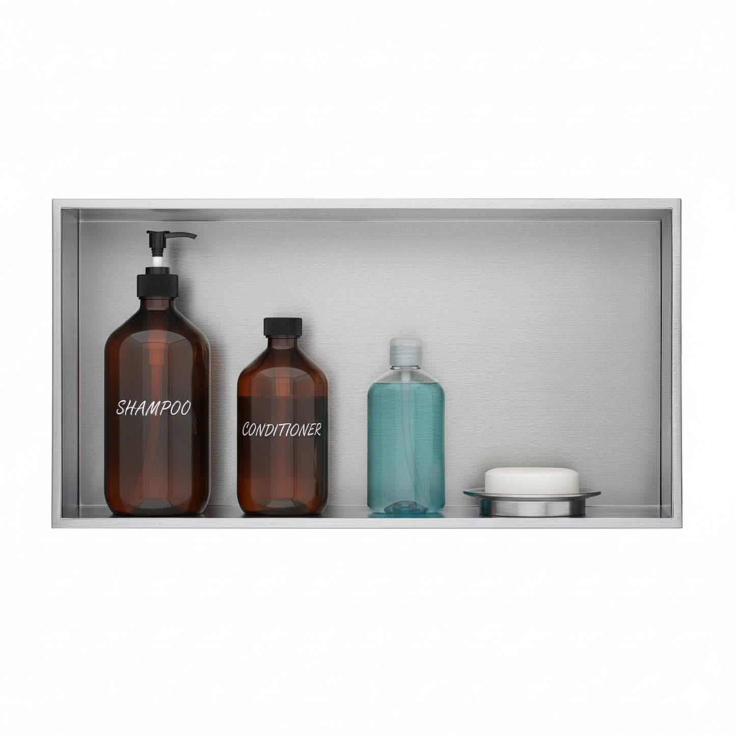 Wandnische Minimal Gebürsteter Edelstahl in 30x30 oder 60x30