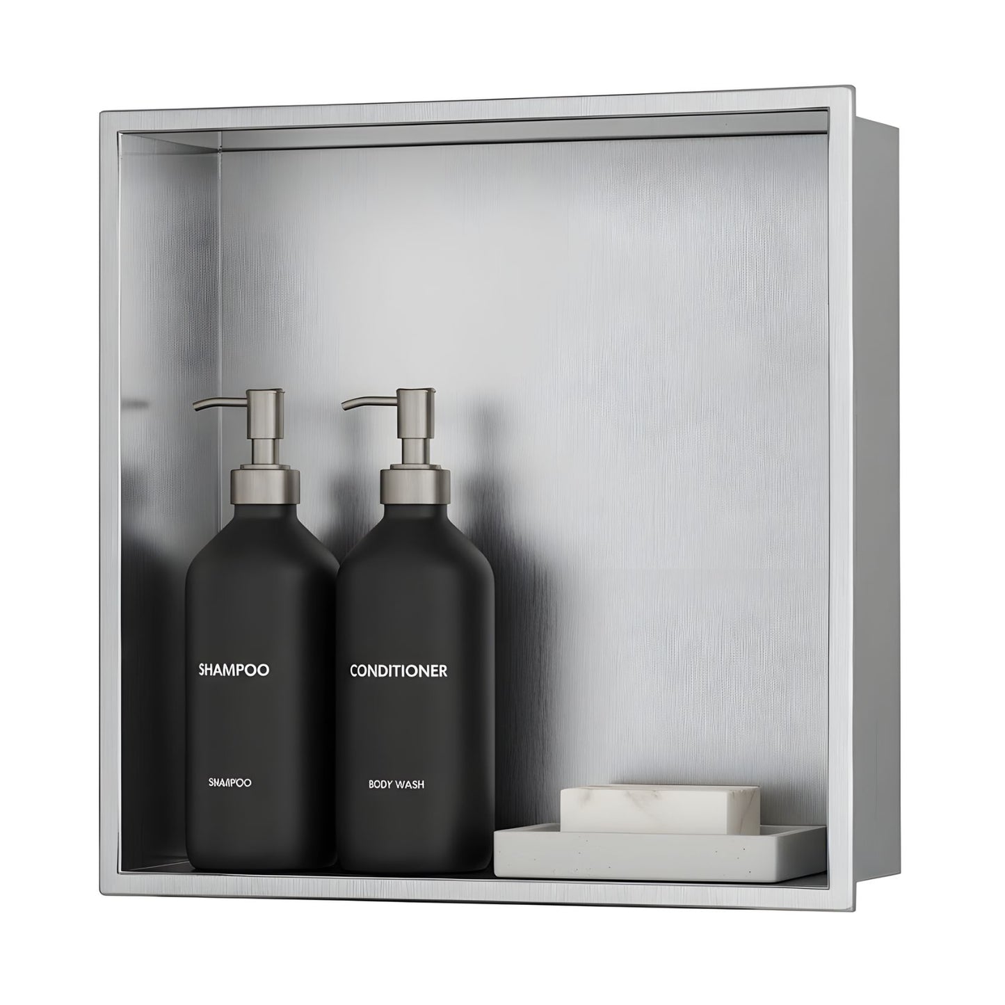 Wandnische Minimal Gebürsteter Edelstahl in 30x30 oder 60x30