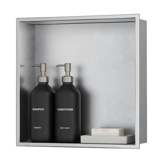 Wandnische Minimal Gebürsteter Edelstahl in 30x30 oder 60x30