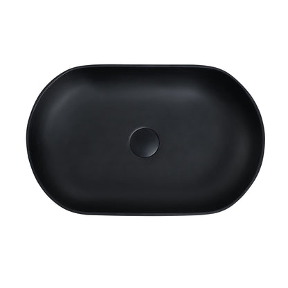 Mineralguss Waschbecken Soho 2.0 Schwarz Matt 54 x 34 cm Aufsatzwaschbecken
